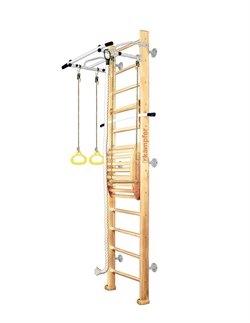 Шведская стенка Kemfer Helena Maxi Wall (№1 натуральный Высота 3 м белый антик турник) 15126