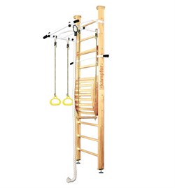 Шведская стенка Kemfer Helena Maxi Ceiling (№1 Натуральный Стандарт белый турник) 15100