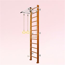 Шведская стенка Kemfer Helena Wall (№6 Жемчужный Стандарт белый турник) 15178