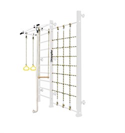 Шведская стенка Kemfer Winner Wall [№6 Жемчужный Стандарт белый турник] 15697