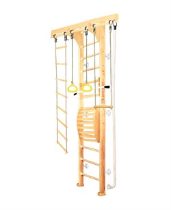 Шведская стенка Kemfer Wooden ladder Maxi Wall [№1 Натуральный Высота 3 м белый] 15746