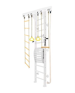 Шведская стенка Kemfer Wooden ladder Maxi Wall [№6 Жемчужный Высота 3 м белый] 15756