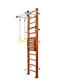 Шведская стенка Kemfer Helena Maxi Wall (№4 Вишневый Высота 3 м белый антик турник) 15138