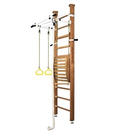Шведская стенка Kemfer Helena Maxi Ceiling (№2 Ореховый Стандарт белый турник) 15104