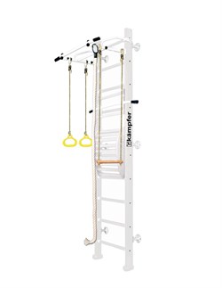 Шведская стенка Kemfer Helena Maxi Wall (№6 Жемчужный Высота 3 м белый турник) 15147