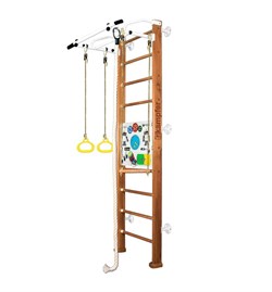 Шведская стенка Kemfer Helena Wall Busyboard [№2 Ореховый Стандарт Бизиборд белый] 15221