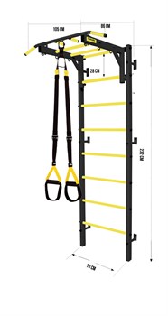 Профессиональная шведская стенка Kemfer Fort Professional Plus [черный/желтый] Fort Plus