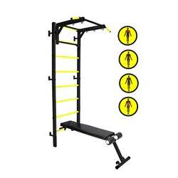 Профессиональная шведская стенка Kemfer Stone Professional [черный/желтый] 9001