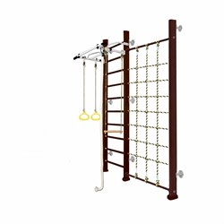 Шведская стенка Kemfer Winner Wall [№5 Шоколадный Стандарт белый турник] 15691