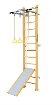 Шведская стенка Kemfer Ride Wall [№1 натуральный Высота 3 м белый антик турник] Ride Wall-23