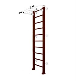 Шведская стенка Kemfer Swedish Wall [№5 Шоколадный Стандарт белый турник] Swedish Wall №5 Шоколадный Стандарт белый турник