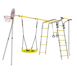 Спортивно-игровой комплекс ROMANA Акробат-2 103.19.05-01 серый/желтый с качелями-гнездом [серый/желтый с качелями-гнездом 1.Д-26.04] 24270