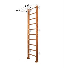 Шведская стенка Kemfer Swedish Wall [№2 Ореховый Стандарт белый турник] 15557