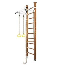 Шведская стенка Kemfer Helena Ceiling (№2 Ореховый Стандарт белый турник) 15013