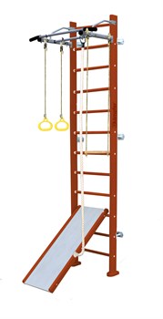 Шведская стенка Kemfer Ride Wall [№4 Вишневый Высота 3 м белый антик турник] Ride Wall-11