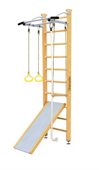 Шведская стенка Kemfer Ride Ceiling [№1 Натуральный Стандарт белый антик турник] 15439