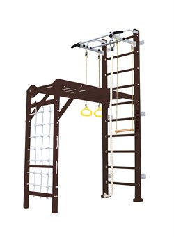 Шведская стенка Kemfer Union Wall [№5 Шоколадный Стандарт белый турник] Union Wall-11