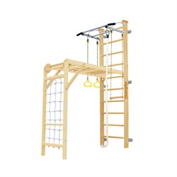 Шведская стенка Kemfer Union Wall [№1 натуральный Стандарт белый турник] 15619