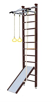 Шведская стенка Kemfer Ride Ceiling [№5 Шоколадный Высота 3 м белый антик турник] Ride Ceiling-16