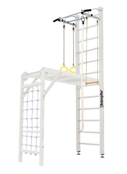 Шведская стенка Kemfer Union Ceiling [№6 Жемчужный Высота 3 м белый турник] 15608