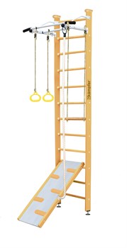 Шведская стенка Kemfer Ride Ceiling [№1 Натуральный Высота 3 м белый турник] Ride Ceiling-2