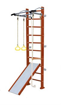 Шведская стенка Kemfer Ride Wall [№4 Вишневый Стандарт белый антик турник] Ride Wall-13