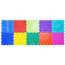 Коврик массажный (ортопедический) модульный "ОРТО ПАЗЛ", Ассорти 10 [Разноцветный] "ОРТО ПАЗЛ", Ассорти 10