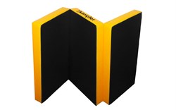 Kampfer Black Мат №7 (200 х 100 х 10) складной - винилискожа [Черно-желтый] 17641