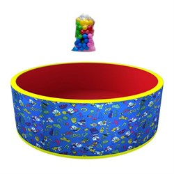 Сухой бассейн "Веселая поляна" ROMANA ДМФ-МК-02.51.03 [синий/красный без шариков] ДМФ-МК-02.51.03_синий