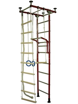 Спортивный комплекс Крепыш Г-образный [Бордовый/Металл/Хром] krepysh-002Бордовый/Металл/Хром