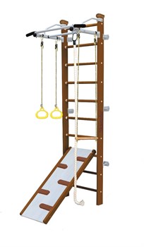 Шведская стенка Kemfer Ride Wall [№2 Ореховый Стандарт белый турник] 15473