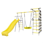 Спортивно-игровой комплекс ROMANA Богатырь MAX 103.07.07-01 серый/желтый с ROMANA Качели гнездо 1.Д-26.04 24305