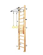Шведская стенка Kemfer Helena Maxi Wall (№1 натуральный Высота 3 м белый антик турник) 15126