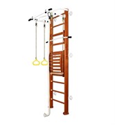 Шведская стенка Kemfer Helena Maxi Wall (№4 Вишневый Стандарт белый турник) 15141