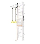 Шведская стенка Kemfer Helena Maxi Wall (№6 Жемчужный Стандарт белый турник) 15149