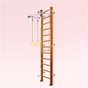 Шведская стенка Kemfer Helena Wall (№6 Жемчужный Стандарт белый турник) 15178