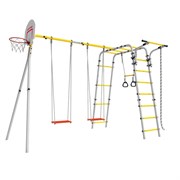 Спортивно-игровой комплекс ROMANA Акробат-2 103.19.05-02 серый/желтый с двумя качелями [серый/желтый + Качели фанерные 1.Д-26.00] 24273