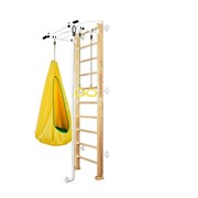 Шведская стенка Kemfer Shiny Wall [№1 натуральный Стандарт белый турник] 23455