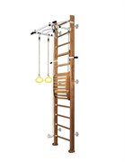 Шведская стенка Kemfer Helena Maxi Wall (№2 Ореховый Высота 3 м белый антик турник) 15130