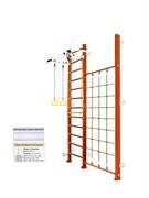 Шведская стенка Kemfer Winner Wall [№3 Классический Высота 3 м белый турник] Winner Wall [№4 Вишневый Высота 3 м белый турник]