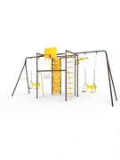 УДСК-7.3 Rokids Атлет-К2 с двумя качелями [Шоколад-желтый с двумя цепными качелями] 24038