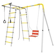 Спортивно-игровой комплекс ROMANA Лесная поляна-3 103.26.05-01 серый/желтый с качелями [серый/желтый + 1.Д-26.02 Качели цепные] 24292