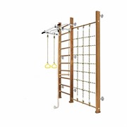 Шведская стенка Kemfer Winner Wall [№2 Ореховый Стандарт белый турник] 15681