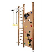 Шведская стенка Kemfer Jungle Ceiling Girl [№2 Ореховый Высота 3 м белый турник] Jungle Ceiling Girl-2