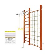 Шведская стенка Kemfer Winner Wall [№4 Вишневый Стандарт белый турник] 15689