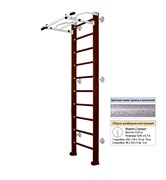 Шведская стенка Kemfer Swedish Wall [№5 Шоколадный Стандарт белый антик турник] Swedish Wall-18