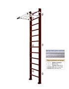 Шведская стенка Kemfer Swedish Wall [№5 Шоколадный Высота 3 м белый антик турник] Swedish Wall-16