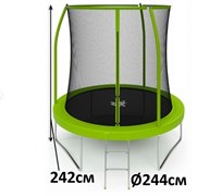 Батут Триумф Норд Триумфальный каркасный с защитной сеткой для детей и взрослых 244 244