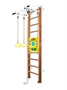 Шведская стенка Kemfer Helena Wall Busyboard [№2 Ореховый Стандарт Бизиборд желтый] Helena Wall Busyboard 2